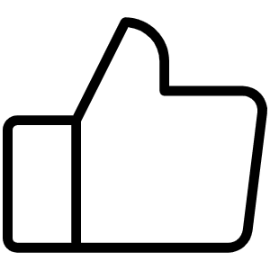 Thumbs Up Thin Icon from Phosphor Thin Set