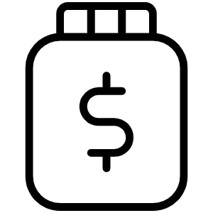 Tip Jar Thin Icon from Phosphor Thin Set