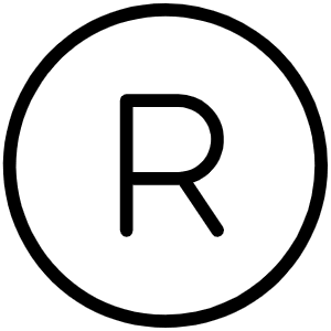 Trademark Registered Thin Icon from Phosphor Thin Set