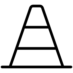 Traffic Cone Thin Icon from Phosphor Thin Set