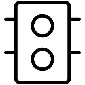 Traffic Signal Thin Icon from Phosphor Thin Set