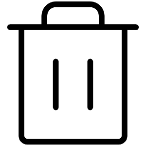 Trash Thin Icon from Phosphor Thin Set