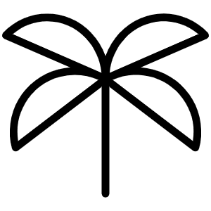 Tree Palm Thin Icon from Phosphor Thin Set