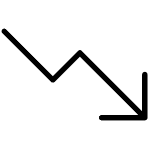 Trend Down Thin Icon from Phosphor Thin Set