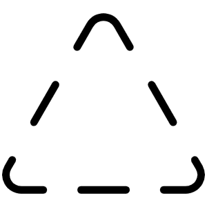 Triangle Dashed Thin Icon from Phosphor Thin Set