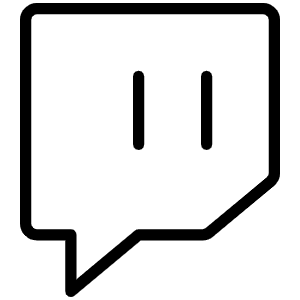 Twitch Logo Thin Icon from Phosphor Thin Set