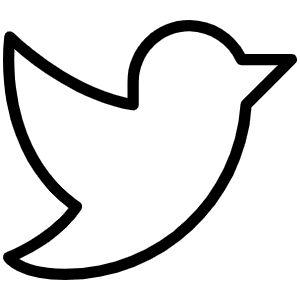 Twitter Logo Thin Icon from Phosphor Thin Set