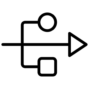 Usb Thin Icon from Phosphor Thin Set