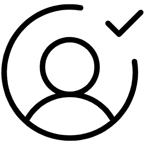 User Circle Check Thin Icon from Phosphor Thin Set