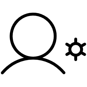 User Gear Thin Icon from Phosphor Thin Set