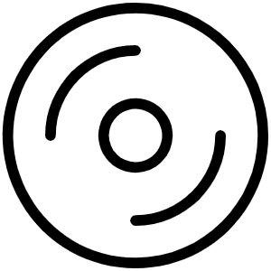 Vinyl Record Thin Icon from Phosphor Thin Set
