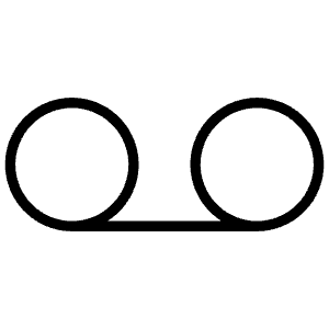 Voicemail Thin Icon from Phosphor Thin Set