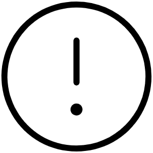 Warning Circle Thin Icon from Phosphor Thin Set
