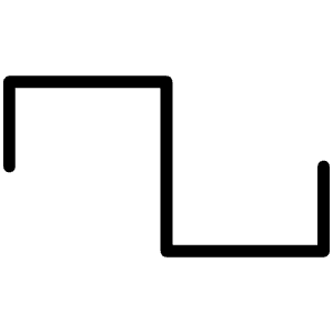 Wave Square Thin Icon from Phosphor Thin Set