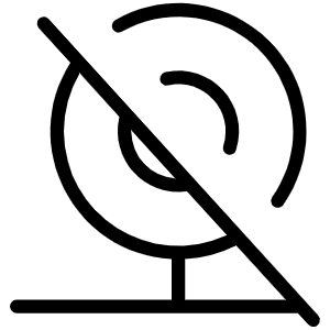 Webcam Slash Thin Icon from Phosphor Thin Set