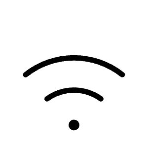 Wifi Medium Thin Icon from Phosphor Thin Set