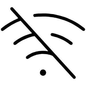 Wifi Slash Thin Icon from Phosphor Thin Set