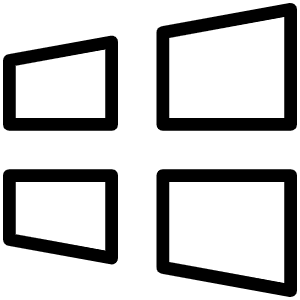 Windows Logo Thin Icon from Phosphor Thin Set
