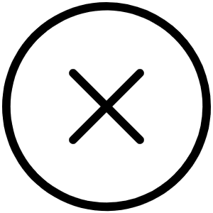 X Circle Thin Icon from Phosphor Thin Set