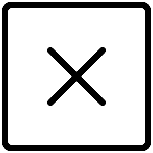 X Square Thin Icon from Phosphor Thin Set