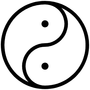Yin Yang Thin Icon from Phosphor Thin Set