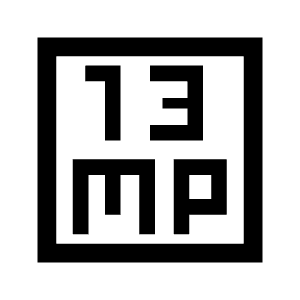 13mp Icon from Sharp Line - Material Symbols Set