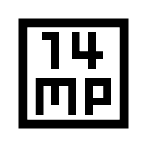 14mp Icon from Sharp Line - Material Symbols Set