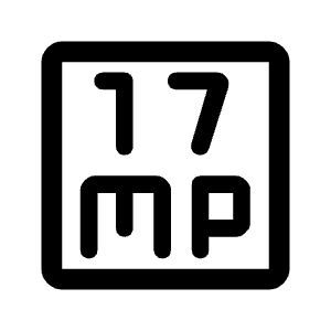 17mp Icon from Rounded Line - Material Symbols Set