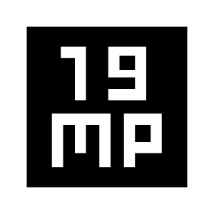 19mp Fill Icon from Sharp Fill - Material Symbols Set