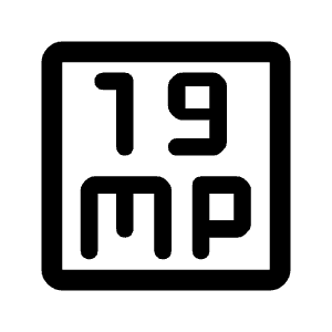 19mp Icon from Rounded Line - Material Symbols Set