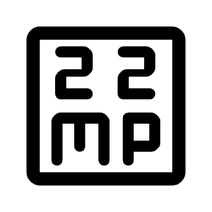 22mp Icon from Rounded Line - Material Symbols Set