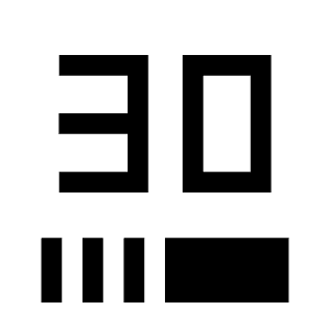 30fps Select Icon from Sharp Line - Material Symbols Set
