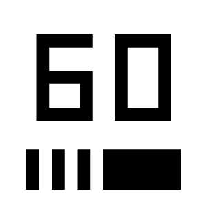 60fps Select Fill Icon from Sharp Fill - Material Symbols Set