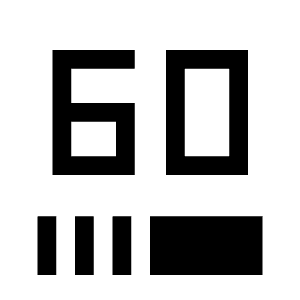 60fps Select Icon from Sharp Line - Material Symbols Set