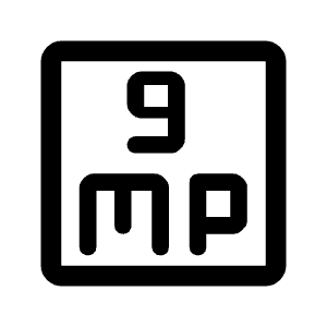 9mp Icon from Rounded Line - Material Symbols Set