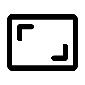 Aspect Ratio Icon from Rounded Line - Material Symbols Set