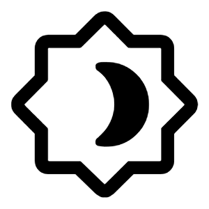 Brightness 4 Icon from Rounded Line - Material Symbols Set