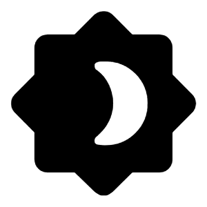 Brightness 4 Fill Icon from Rounded Fill - Material Symbols Set