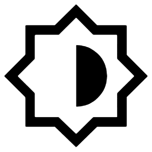 Brightness 6 Fill Icon from Outlined Fill - Material Symbols Set