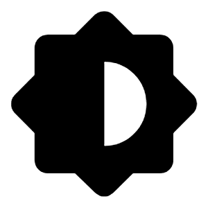 Brightness 6 Fill Icon from Rounded Fill - Material Symbols Set