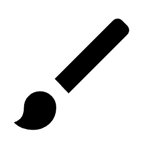 Brush Fill Icon from Outlined Fill - Material Symbols Set