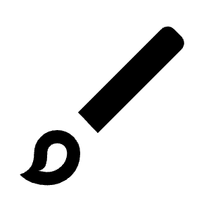 Brush Icon from Outlined Line - Material Symbols Set