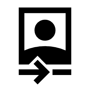 Camera Front Fill Icon from Sharp Fill - Material Symbols Set