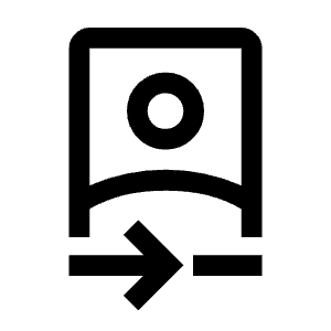 Camera Front Icon from Outlined Line - Material Symbols Set