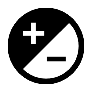 Contrast Circle Icon from Outlined Line - Material Symbols Set