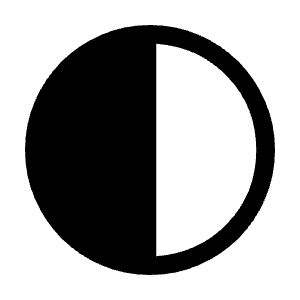 Contrast Icon from Outlined Line - Material Symbols Set
