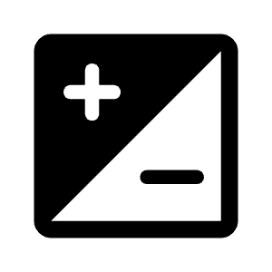 Contrast Square Icon from Rounded Line - Material Symbols Set