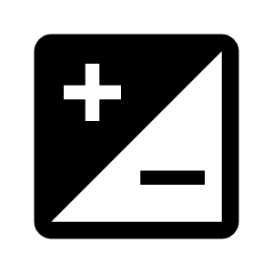 Contrast Square Icon from Outlined Line - Material Symbols Set