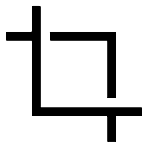 Crop Icon from Sharp Line - Material Symbols Set