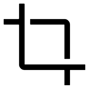 Crop Icon from Outlined Line - Material Symbols Set